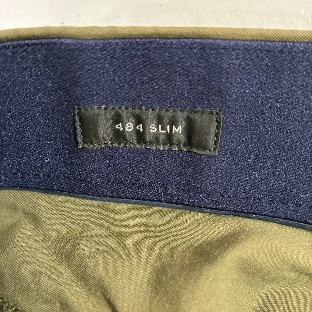 J.Crew 484 Slim Fit Stretch Chino Pants Mens 31x30 Olive Green Cotton Blend